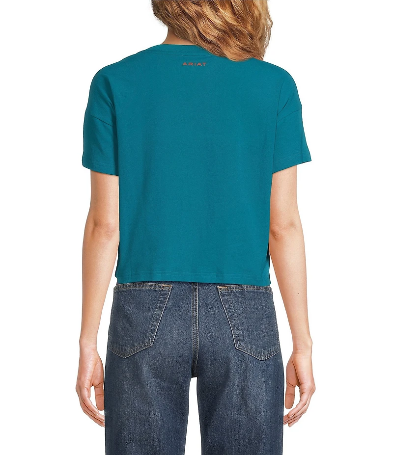 Ariat Cowgirl Studded Graphic Cropped T-Shirt