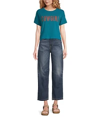 Ariat Cowgirl Studded Graphic Cropped T-Shirt