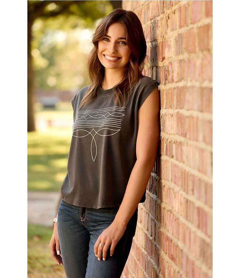 Ariat Dallas Cap Sleeve Cropped T-Shirt