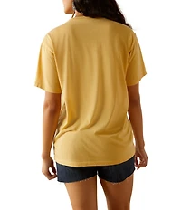 Ariat Darlin Embroidered Rose Metallic Graphic Tee-Shirt
