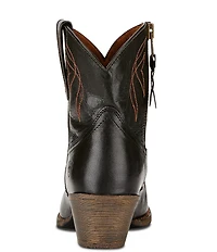 Ariat Women's Darlin Short Leather Block Heel Western Booties