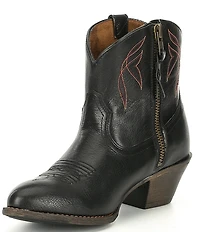 Ariat Women's Darlin Short Leather Block Heel Western Booties