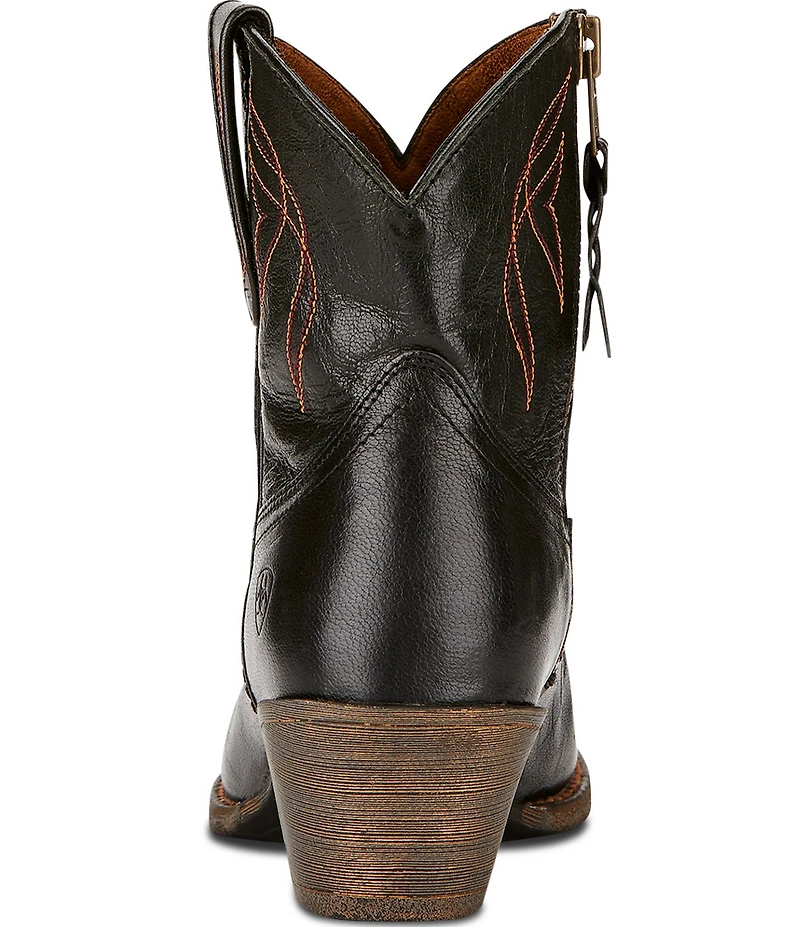 Ariat Women's Darlin Short Leather Block Heel Western Boots