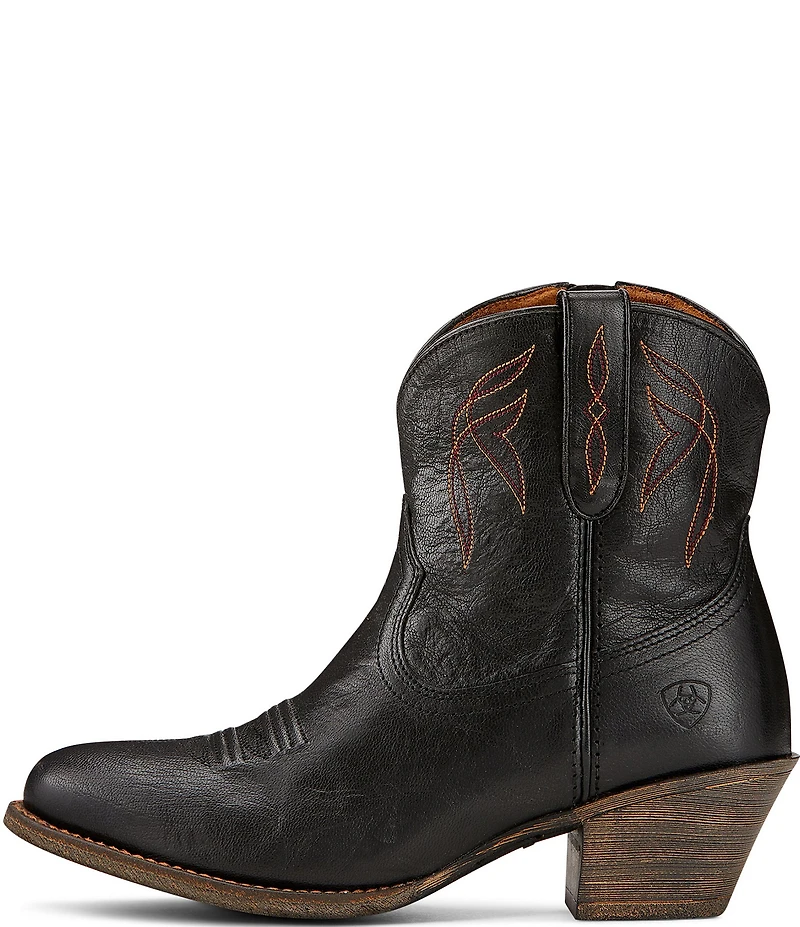 Ariat Women's Darlin Short Leather Block Heel Western Boots