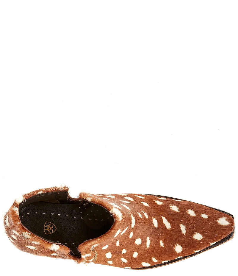 Ariat Women's Dixon Hair Calf Deer Print Western Booties