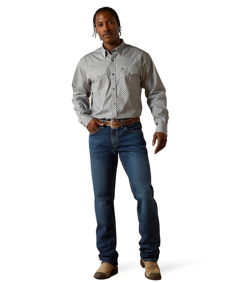 Ariat® Edward Classic Fit Wrinkle Free Long Sleeve Printed Woven Shirt