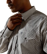 Ariat® Edward Classic Fit Wrinkle Free Long Sleeve Printed Woven Shirt