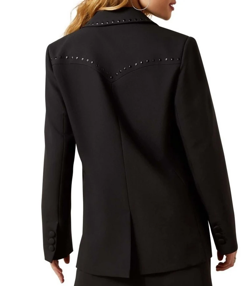 Ariat Embellished After Party Twill Long Sleeve Notch Collar Blazer