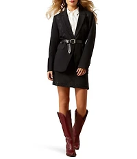 Ariat Embellished After Party Twill Long Sleeve Notch Collar Blazer