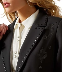 Ariat Embellished After Party Twill Long Sleeve Notch Collar Blazer