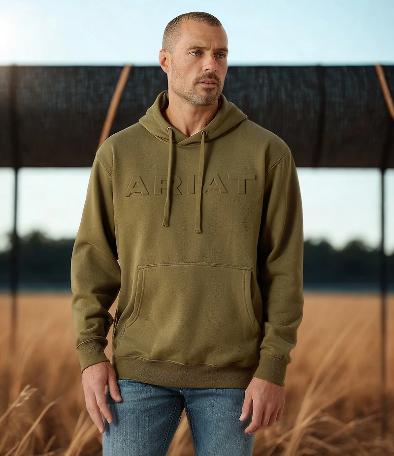 Ariat Embossed Logo Long Sleeve Fleece Hoodie