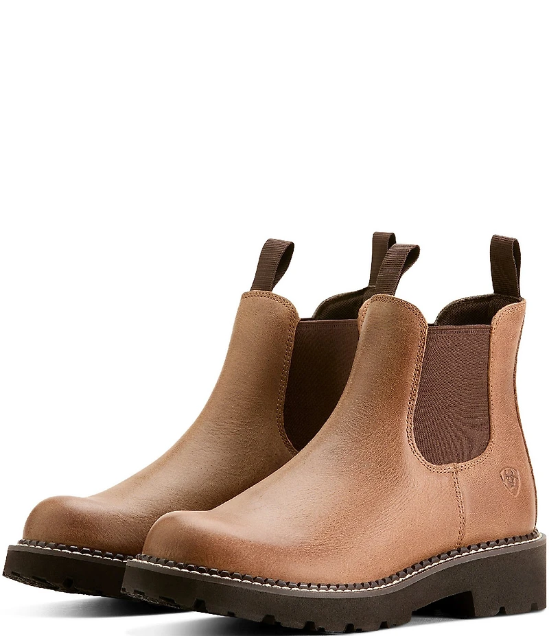 Ariat Women's Fatbaby Leather Twin Gore Chelsea Booties