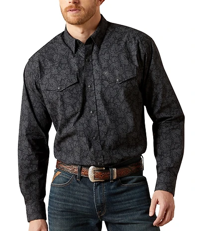 Ariat Finnigan Paisley Printed Western-Inspired Long Sleeve Woven Shirt
