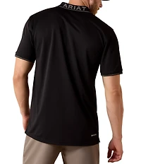 Ariat Fitted Logo Short Sleeve Polo Shirt