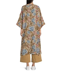 Ariat Flora Sheer Georgette 3/4 Sleeve Open Front Duster
