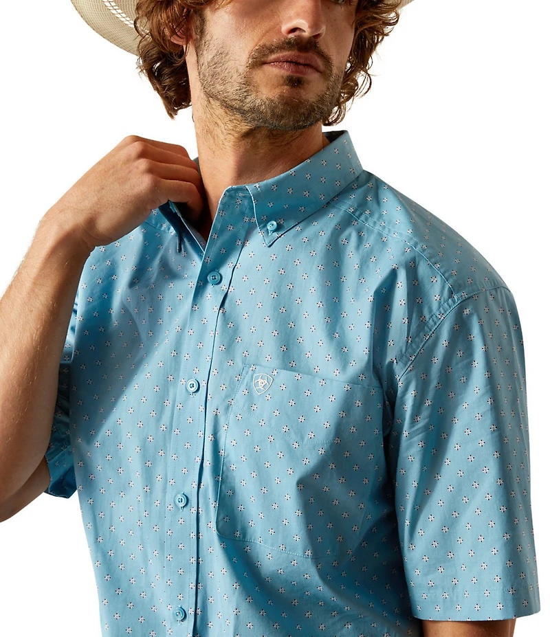 Ariat Guy Classic Fit Short Sleeve Printed Woven Shirt