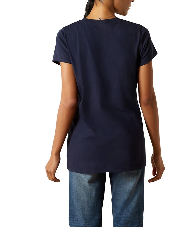 Ariat Hay Girl V-Neck Short Sleeve Graphic T-Shirt