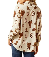 Ariat Homestyle Western Icon Point Collar Long Sleeve Button Front Shirt