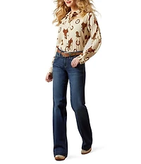 Ariat Homestyle Western Icon Point Collar Long Sleeve Button Front Shirt