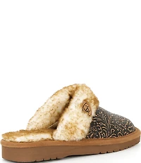 Ariat Jackie Embossed Leather Square Toe Slippers