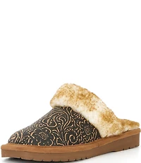 Ariat Jackie Embossed Leather Square Toe Slippers