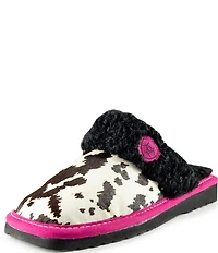Ariat Jackie Pink Pony Hair Calf Slippers