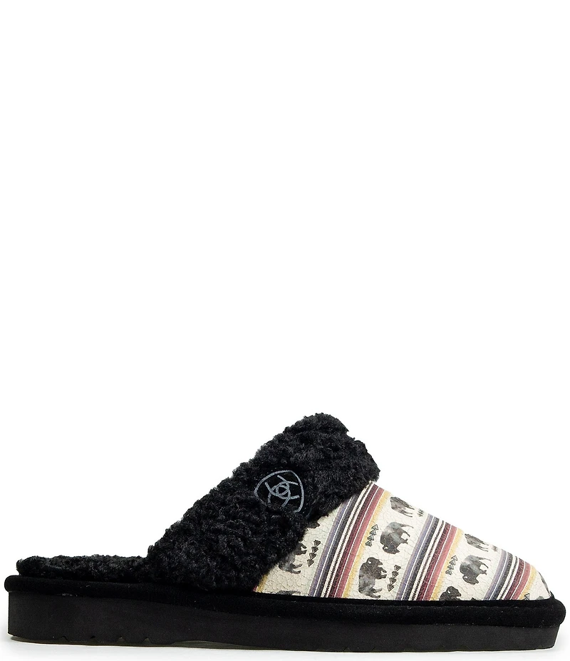 Ariat Women's Jackie Striped Buffalo Leather Slippers