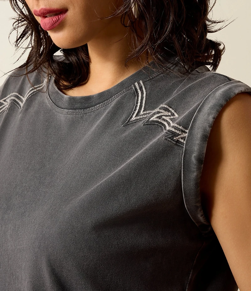 Ariat Jordan Western Stitch Crew Neck Cap Sleeve T-Shirt Dress