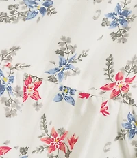 Ariat Juliet Floral Square Neck Short Puff Sleeve Tiered A-Line Dress