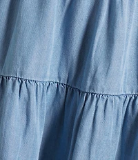 Ariat Juliet Tencel Square Neck Short Puff Sleeve Tiered A-Line Dress