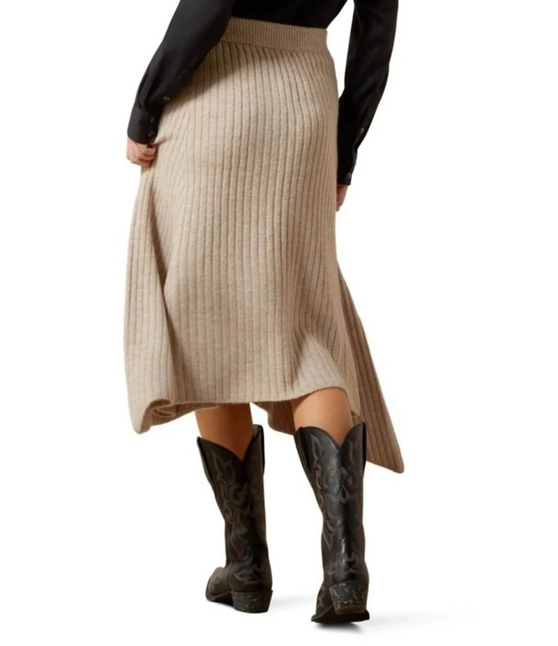 Ariat Juno Ribbed Knit Handkerchief Hem Midi Skirt