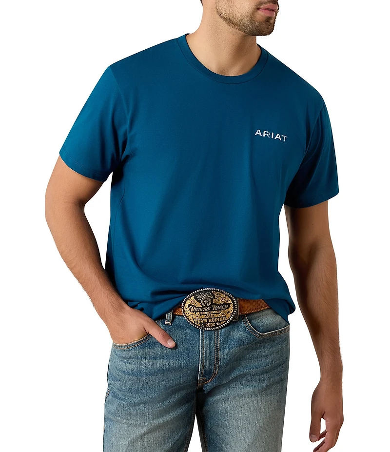 Ariat Liquid Stamped Flag Short Sleeve T-Shirt