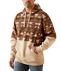 Ariat Long Sleeve Color Block Fleece Hoodie
