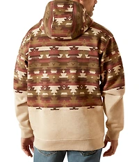 Ariat Long Sleeve Color Block Fleece Hoodie