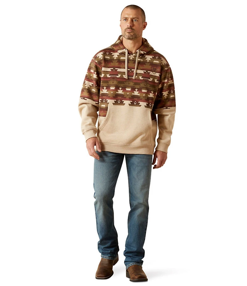 Ariat Long Sleeve Color Block Fleece Hoodie