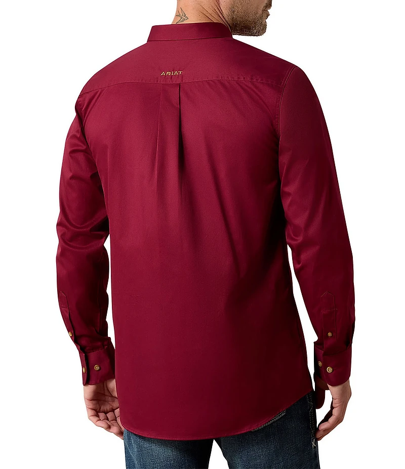 Ariat Long Sleeve Solid Twill Fitted Shirt