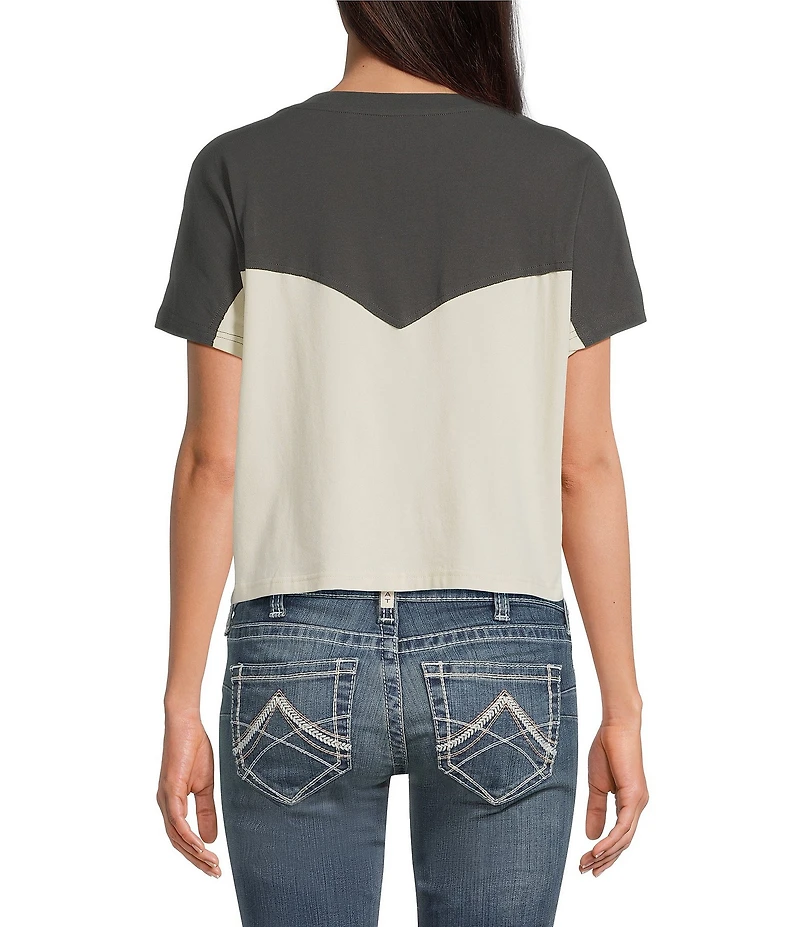 Ariat Lucky Western Yoke Short Sleeve Crop T-Shirt