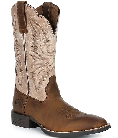 Ariat Men's Brush Creek Leather Wide Square Toe Cowboy Boots