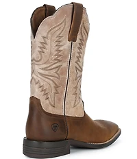 Ariat Men's Brush Creek Leather Wide Square Toe Cowboy Boots