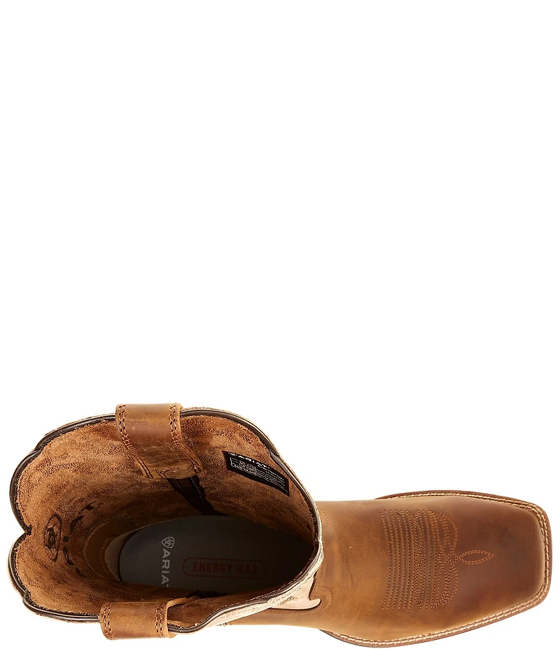 Ariat Men's Brush Creek Leather Wide Square Toe Cowboy Boots