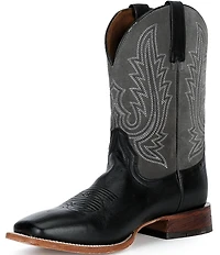 Ariat Men's County Roads Leather and Suede Wide Square Toe Cowboy Boots