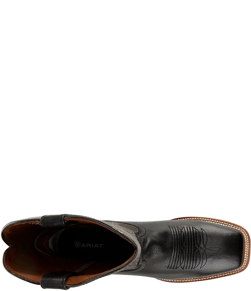 Ariat Men's County Roads Leather and Suede Wide Square Toe Cowboy Boots