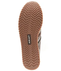 Ariat Men's Ranch Suede Croco Embossed Leather Runner Sneakers