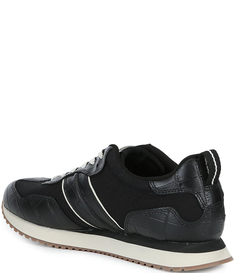 Ariat Men's Ranch Suede Croco Embossed Leather Runner Sneakers