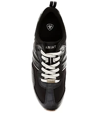 Ariat Men's Ranch Suede Croco Embossed Leather Runner Sneakers