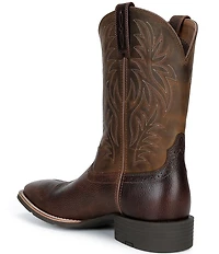 Ariat Men's Sport Wide Square Toe Four-Row Stitch Western Boots