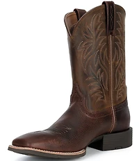 Ariat Men's Sport Wide Square Toe Four-Row Stitch Western Boots