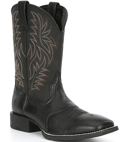 Ariat Men's Sport Wide Square Toe Four-Row Stitch Western Boots