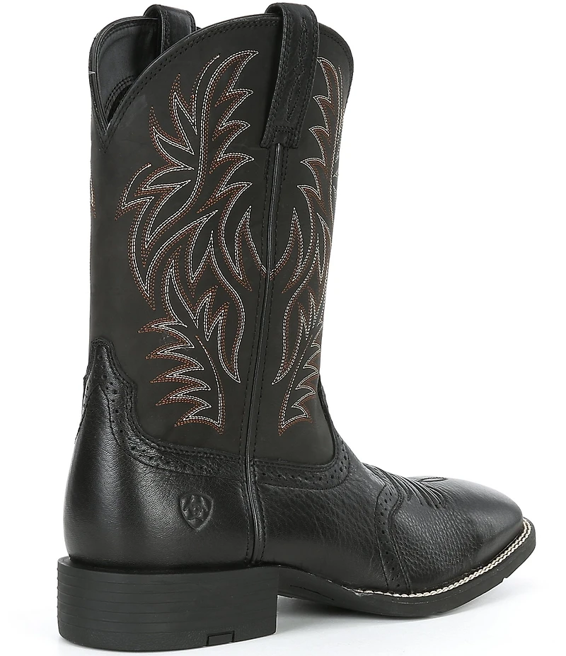 Ariat Men's Sport Wide Square Toe Four-Row Stitch Western Boots