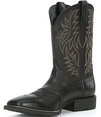 Ariat Men's Sport Wide Square Toe Four-Row Stitch Western Boots